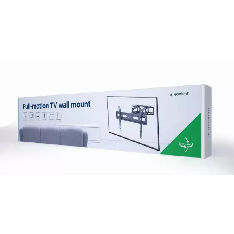 Gembird WM-80ST-03 suporte de parede para TV, inclinável e giratório, 37-80 polegadas, 40 kg, preto