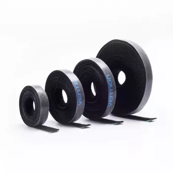 Abraçadeira de cabos com velcro Vention KAABJ, nylon, 5 m x 11 mm, preto
