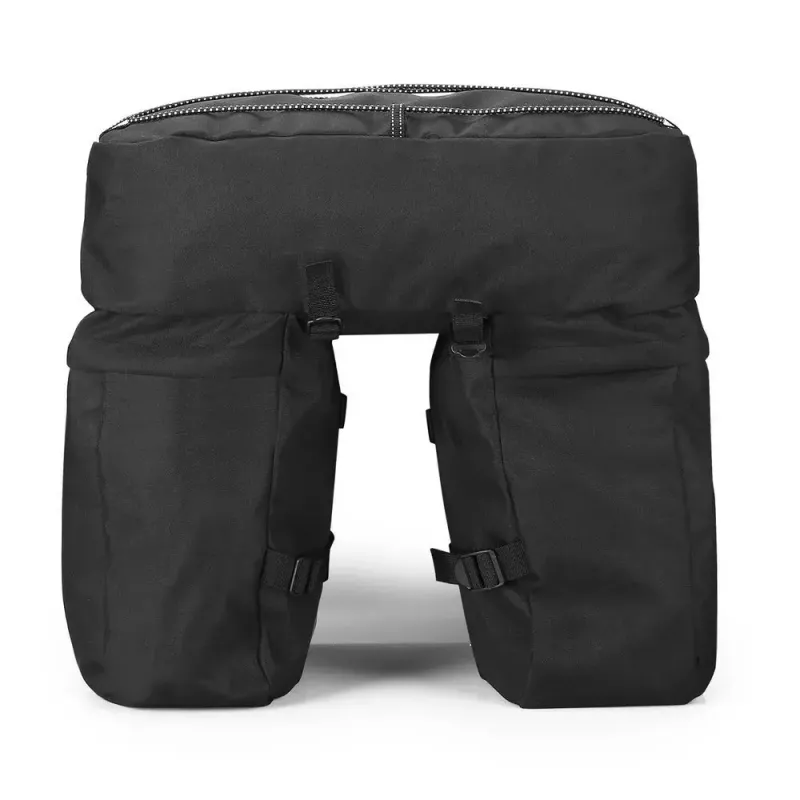 Bolsa de bicicleta Wozinsky WBB13BK 60L preta universal – bolsa de bagageiro, capacidade 60 L