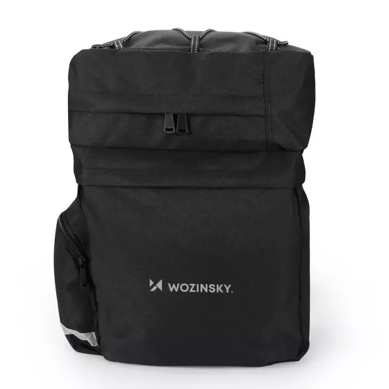 Bolsa de bicicleta Wozinsky WBB13BK 60L preta universal – bolsa de bagageiro, capacidade 60 L