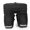 Bolsa de bicicleta Wozinsky WBB13BK 60L preta universal – bolsa de bagageiro, capacidade 60 L
