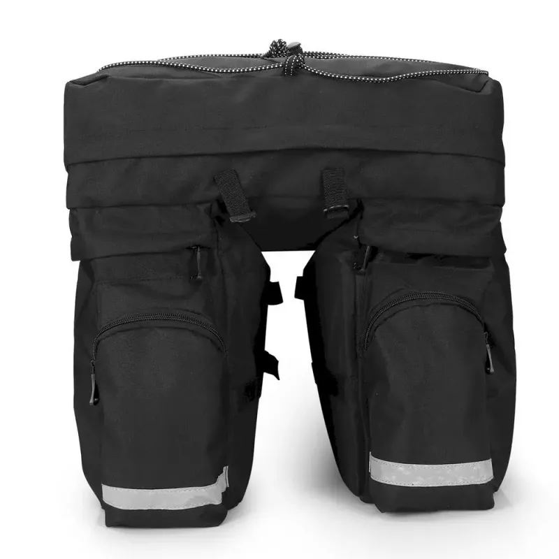Bolsa de bicicleta Wozinsky WBB13BK 60L preta universal – bolsa de bagageiro, capacidade 60 L