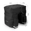 Bolsa de bicicleta Wozinsky WBB13BK 60L preta universal – bolsa de bagageiro, capacidade 60 L