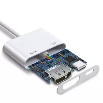 Adaptador Lightning para HDMI Joyroom S-H141 — Lightning (Apple) para HDMI FullHD 1080p 60 Hz, branco