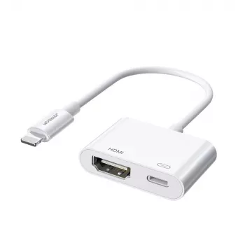 Adaptador Lightning para HDMI Joyroom S-H141 — Lightning (Apple) para HDMI FullHD 1080p 60 Hz, branco