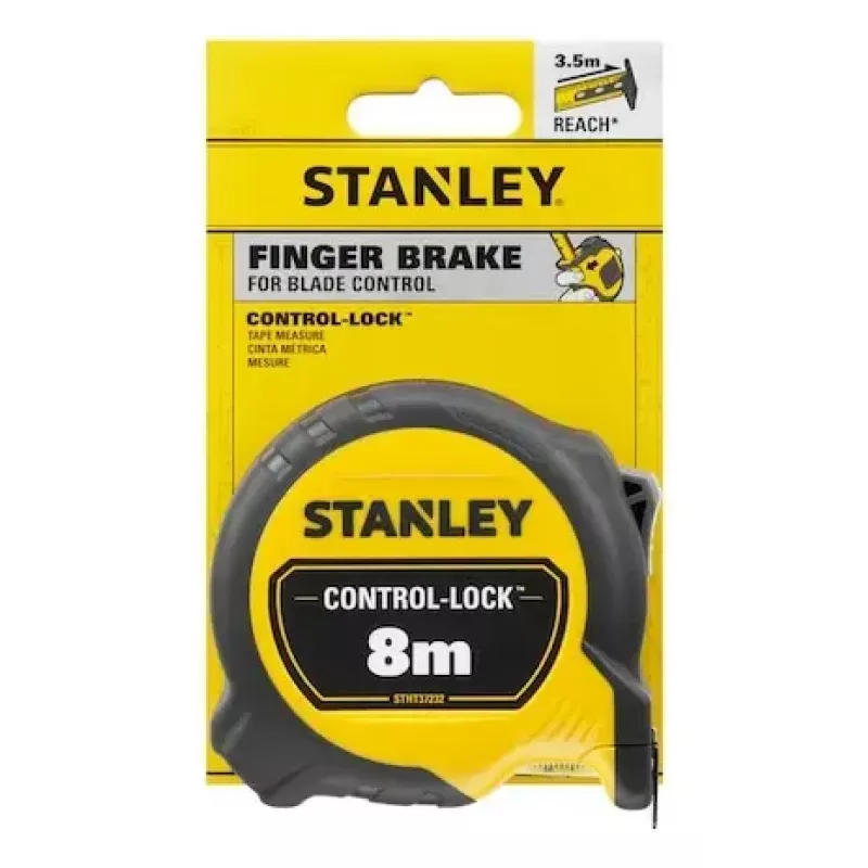 Fita métrica Stanley STHT37232-0 8 m preto amarelo largura 90 mm profundidade 50 mm altura 150 mm