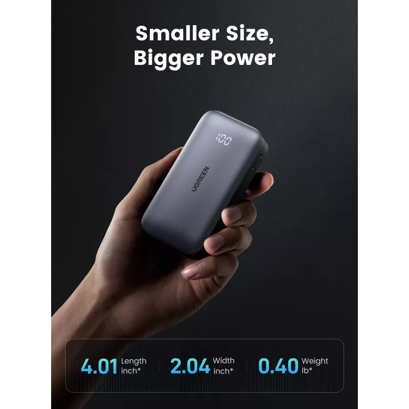 Powerbank portátil Ugreen 10000mAh Mini Quick Charging 30W