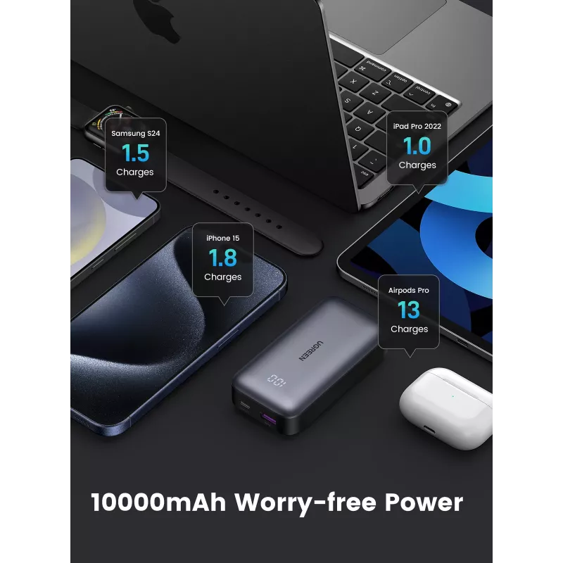 Powerbank portátil Ugreen 10000mAh Mini Quick Charging 30W