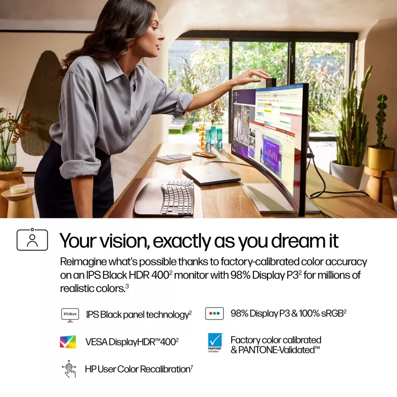 Monitor de conferência HP Series 7 Pro 34 polegadas WQHD - 734pm