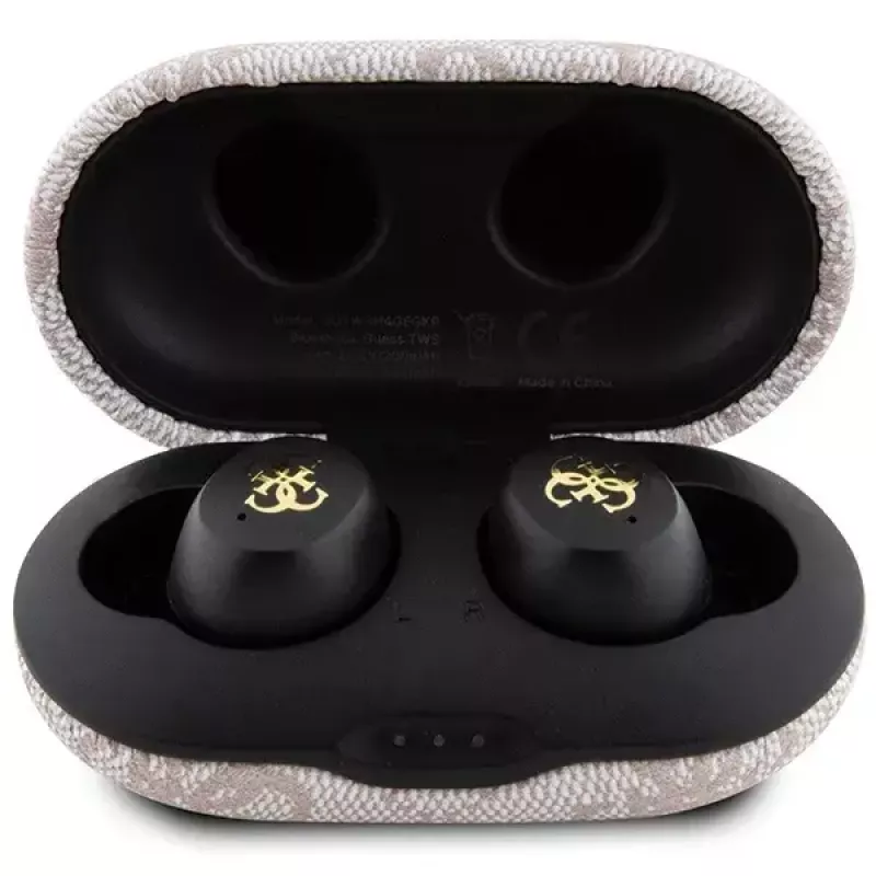 Auscultadores Guess GUTWSP4EGP TWS Bluetooth + dock ENC rosa