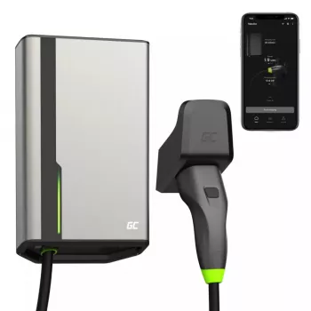 Estação de carregamento para veículos elétricos Green Cell EVGC021A2275 22000W montagem na parede cinzento alumínio