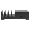 Estação de carregamento Manhattan com base de carregamento sem fios (amovível), 1x sem fios, 1x USB-C e 4x portas USB-A, potência de saída sem fios: 2 A, potência de saída USB-C: 3 A, saídas USB-A: 1x 3 A e 3x máx. 2,4 A, cabo 1 m, preto (cabo de alimentação: ficha europeia de 2 polos para conector de aparelho C7)