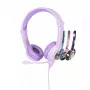 buddy phones Galaxy lilás — auscultadores over-ear para crianças, arco de cabeça ajustável, volume limitado