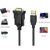 Cabo série Techly IDATA-USB2-SER-1 preto 1,5 m USB Type-A DB-9