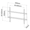 Techly ICA-PLB 162L suporte de parede para TV, 40-65", 50 kg, fino 28 mm