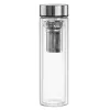 Garrafa de água Xavax 00181598 — 450 ml vidro borossilicato com capa de silicone, azul transparente
