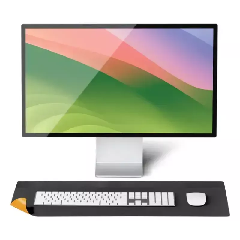 Tapete de secretária rato Native Union DESK-MAT-BLKKFT 650×360 mm poliéster poliuretano base antiderrapante preto laranja