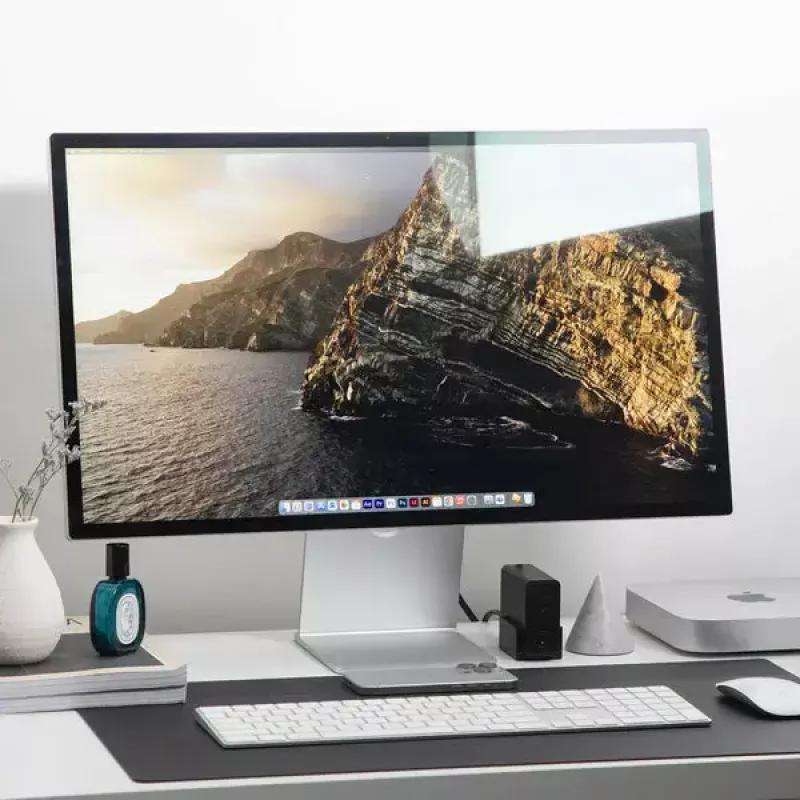 Tapete de secretária rato Native Union DESK-MAT-BLKKFT 650×360 mm poliéster poliuretano base antiderrapante preto laranja