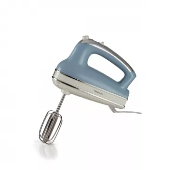 Batedeira Ariete 1548 Mixer Vintage, 450W, 5 velocidades, função turbo, 2 batedores, azul-celeste