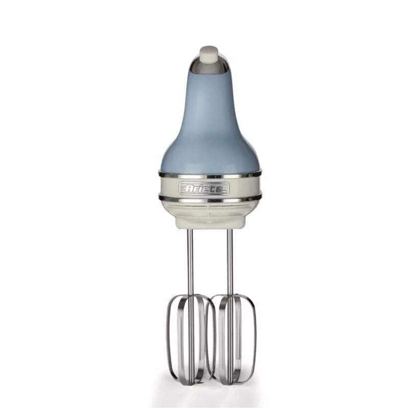 Batedeira Ariete 1548 Mixer Vintage, 450W, 5 velocidades, função turbo, 2 batedores, azul-celeste