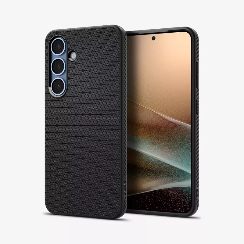 Capa Spigen Galaxy S25 Liquid Air preto mate monocromático