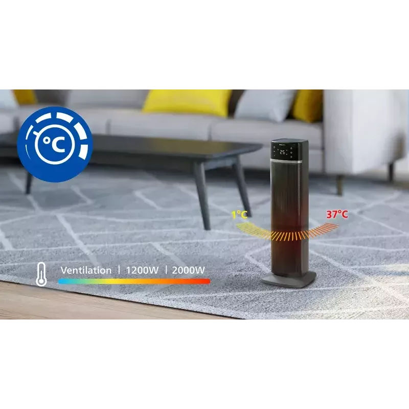 Termoventilador cerâmico Philips 5000 Series Smart Tower