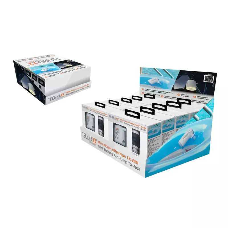 Bomba de ar elétrica Technaxx TX-261 180 l/min bateria 1360 mAh