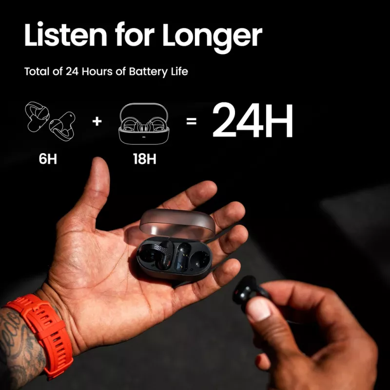 Auscultadores Amazfit Up sem fios in-ear chamadas/música USB Type-C Bluetooth preto