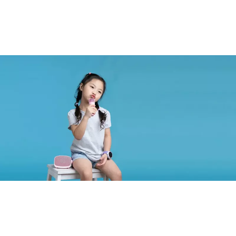 Altifalante portátil para crianças MYFIRST myFirst Voice 2 – roxo, dispositivo áudio compacto recarregável para crianças