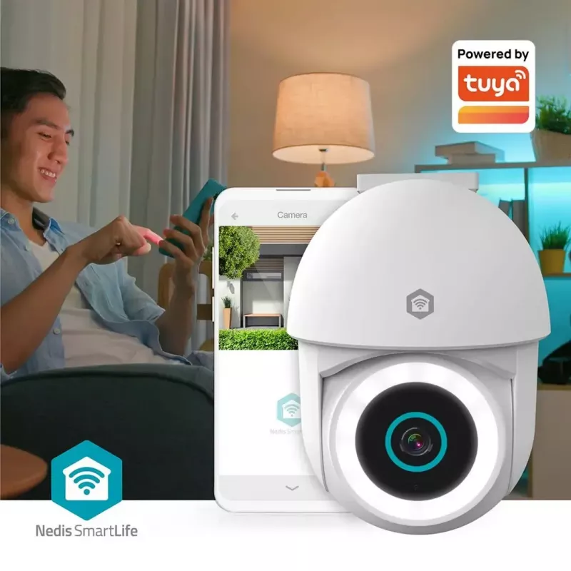 Câmara de vigilância IP dome Nedis WIFICO22CWT 1920 x 1080 píxeis