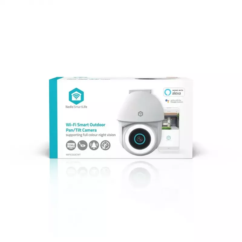 Câmara de vigilância IP dome Nedis WIFICO22CWT 1920 x 1080 píxeis