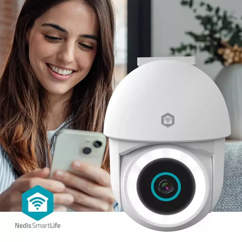 Câmara de vigilância IP dome Nedis WIFICO22CWT 1920 x 1080 píxeis