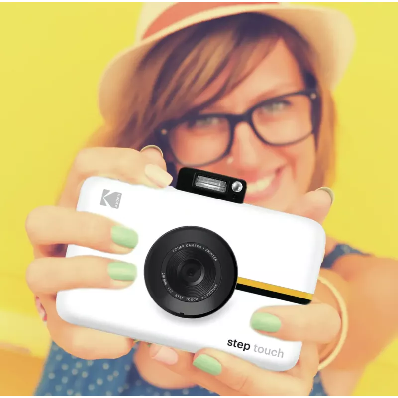 Impressora fotográfica instantânea Kodak Step Touch 50 x 76 mm branca