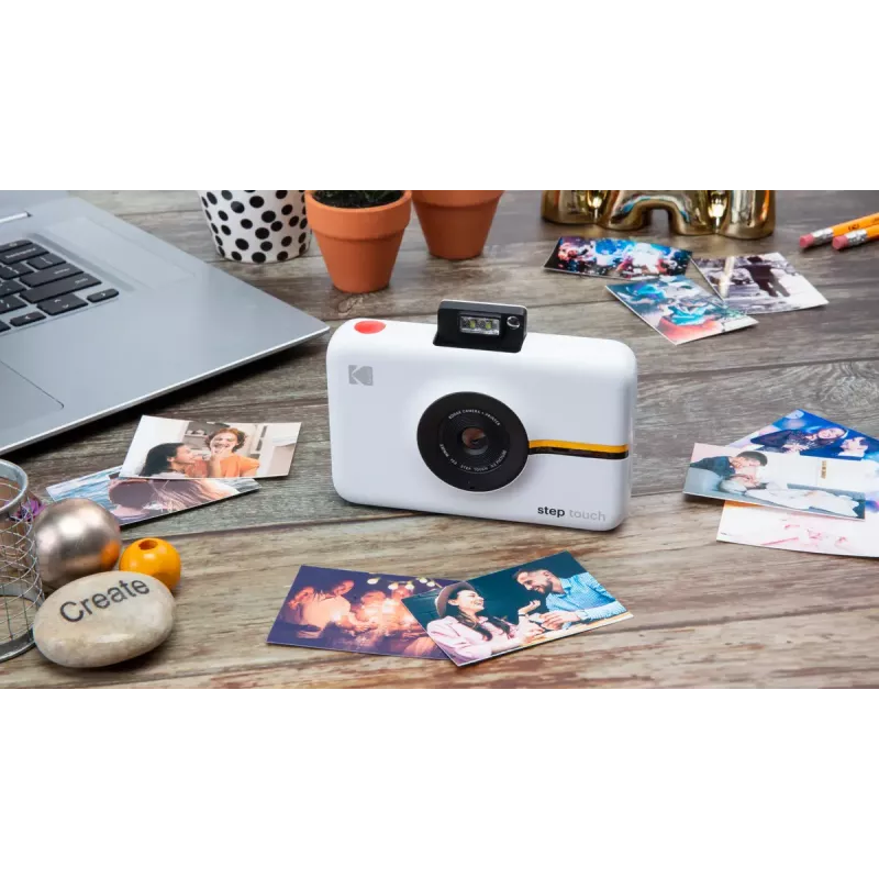 Impressora fotográfica instantânea Kodak Step Touch 50 x 76 mm branca