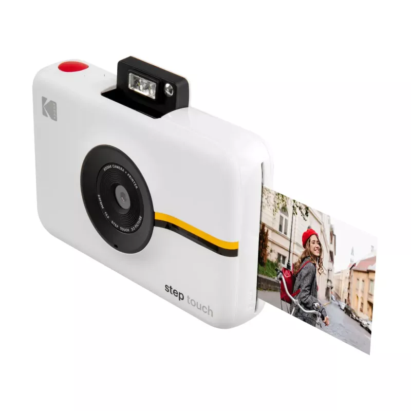 Impressora fotográfica instantânea Kodak Step Touch 50 x 76 mm branca