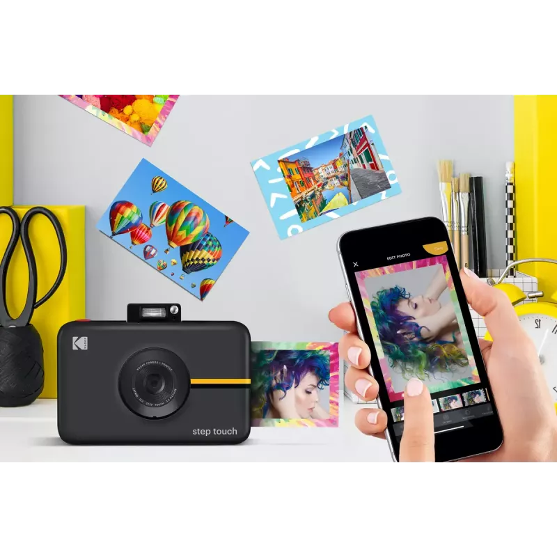 Impressora fotográfica instantânea Kodak Step Touch 50 x 76 mm branca