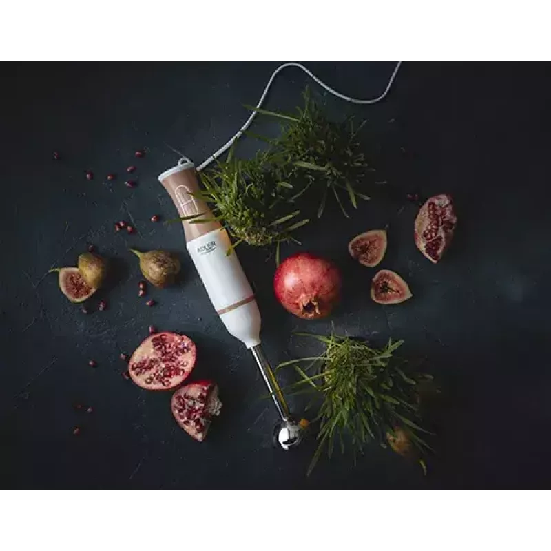 Varinha mágica Adler AD 4616 — varinha mágica manual, 500 W máx, 2 velocidades, lâminas em aço inoxidável, branca