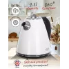 Adler AD 1343 chaleira elétrica, 1,5 l, 1850 W, aço inoxidável, Strix, branca