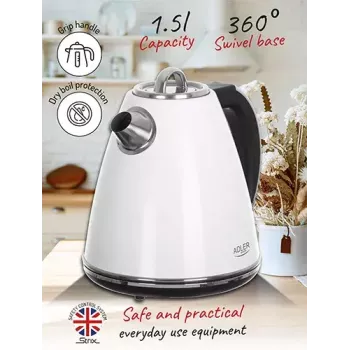 Chaleira elétrica Adler AD 1343 1,7 l 2200 W branca