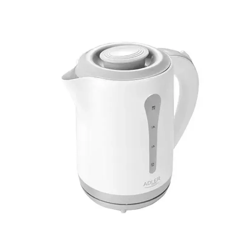 Chaleira elétrica Adler AD 1244 — 2,5 L, 2200 W, branca, resistência oculta