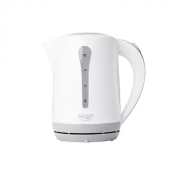 Chaleira elétrica Adler AD 1244 — 2,5 L, 2200 W, branca, resistência oculta