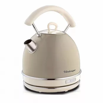 Chaleira elétrica Ariete 2877 Vintage, 1,7 L, sem fios, bege, 1,7 L, 2000 W, bege, indicador de nível de água, sem fios, filtro