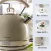 Chaleira elétrica Ariete 2877 Vintage, 1,7 L, sem fios, bege, 1,7 L, 2000 W, bege, indicador de nível de água, sem fios, filtro