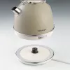 Chaleira elétrica Ariete 2877 Vintage, 1,7 L, sem fios, bege, 1,7 L, 2000 W, bege, indicador de nível de água, sem fios, filtro