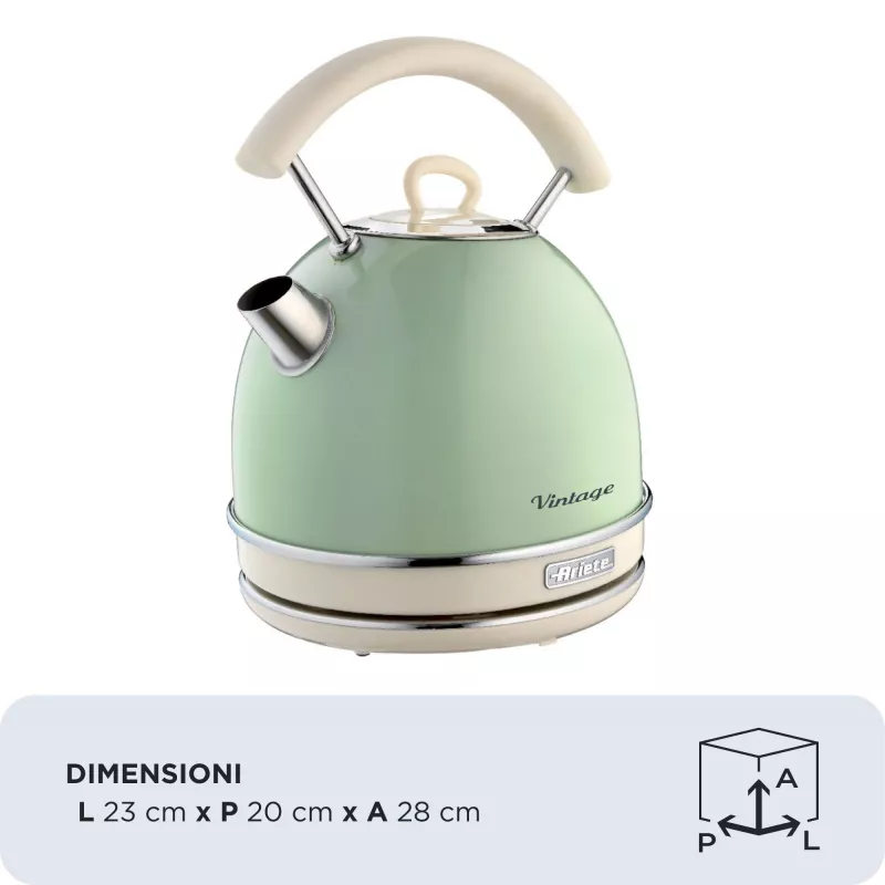 Chaleira elétrica ARIETE Vintage A2877/04 verde-clara