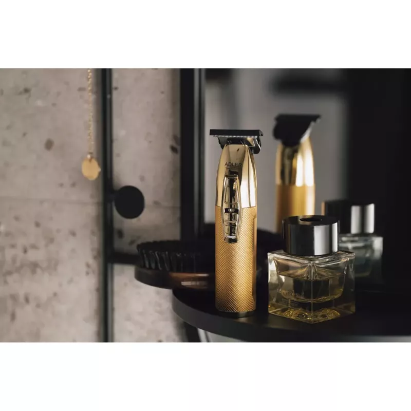 Aparador de barba Adler AD 2836G pilha 0,9 6 mm dourado