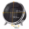 Termoventilador cerâmico elétrico Adler AD 7742 — 1500/750 W, de pé, 220–240 V, preto/prateado