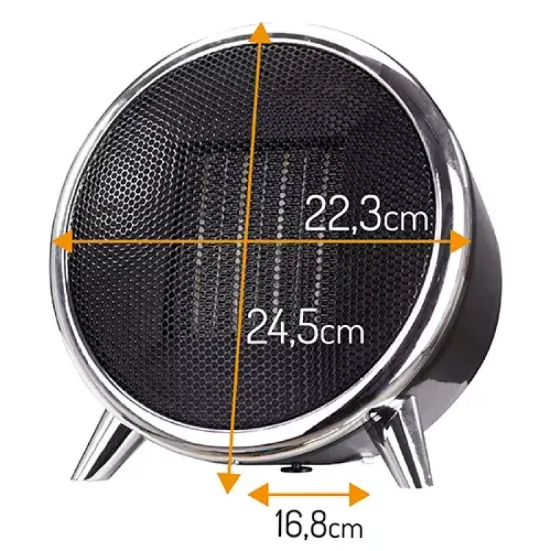 Termoventilador cerâmico elétrico Adler AD 7742 — 1500/750 W, de pé, 220–240 V, preto/prateado