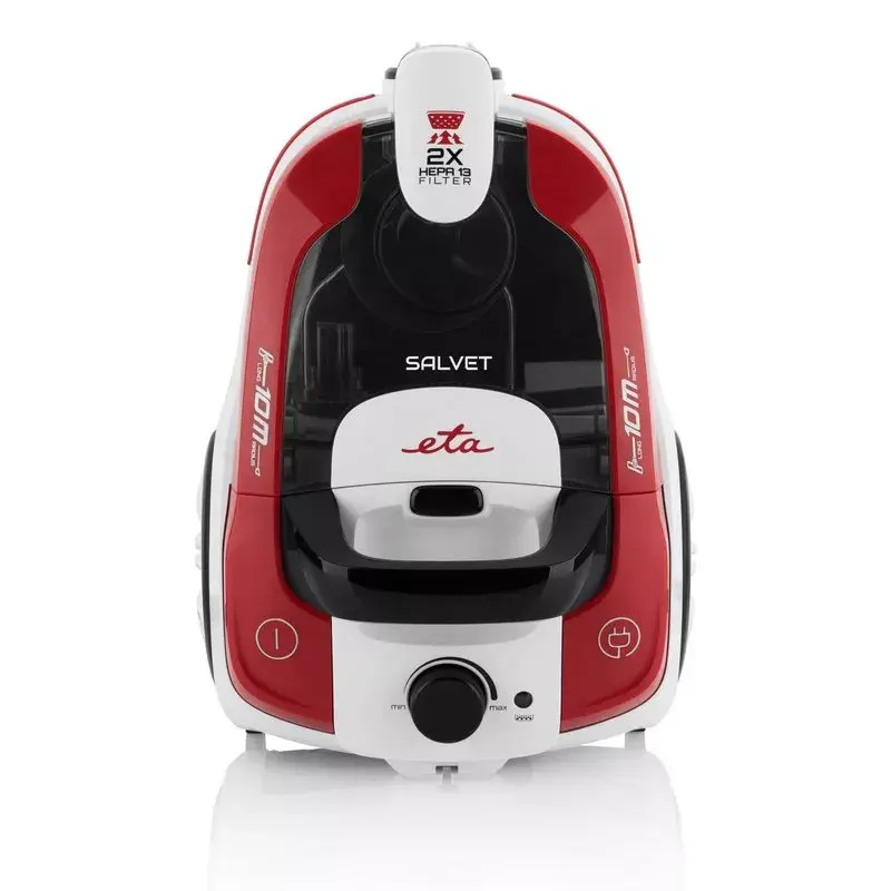 Aspirador sem saco ETA ETA051390000 — 700 W, 2,2 L, HEPA, 70 dB (branco/vermelho/preto)