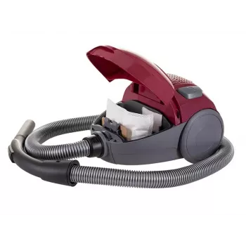 Aspirador LAFE 46412 — aspirador de pó, 800 W, tubo telescópico, 6 m de raio de ação, bordô